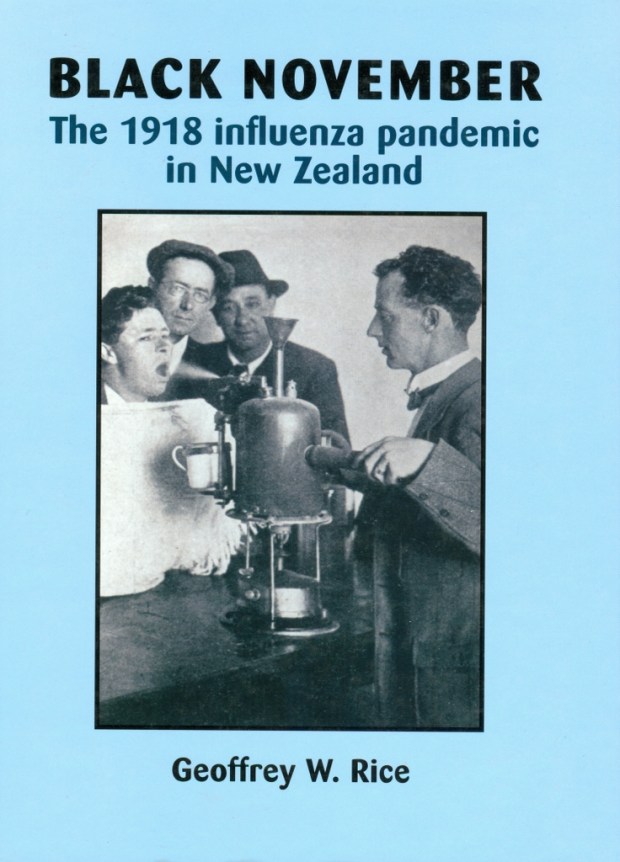 Black November: the 1918 Influenza Pandemic in New Zealand (Christchurch, Canterbury University Press, 327pp, 2005), ISBN:1-877257-35-4